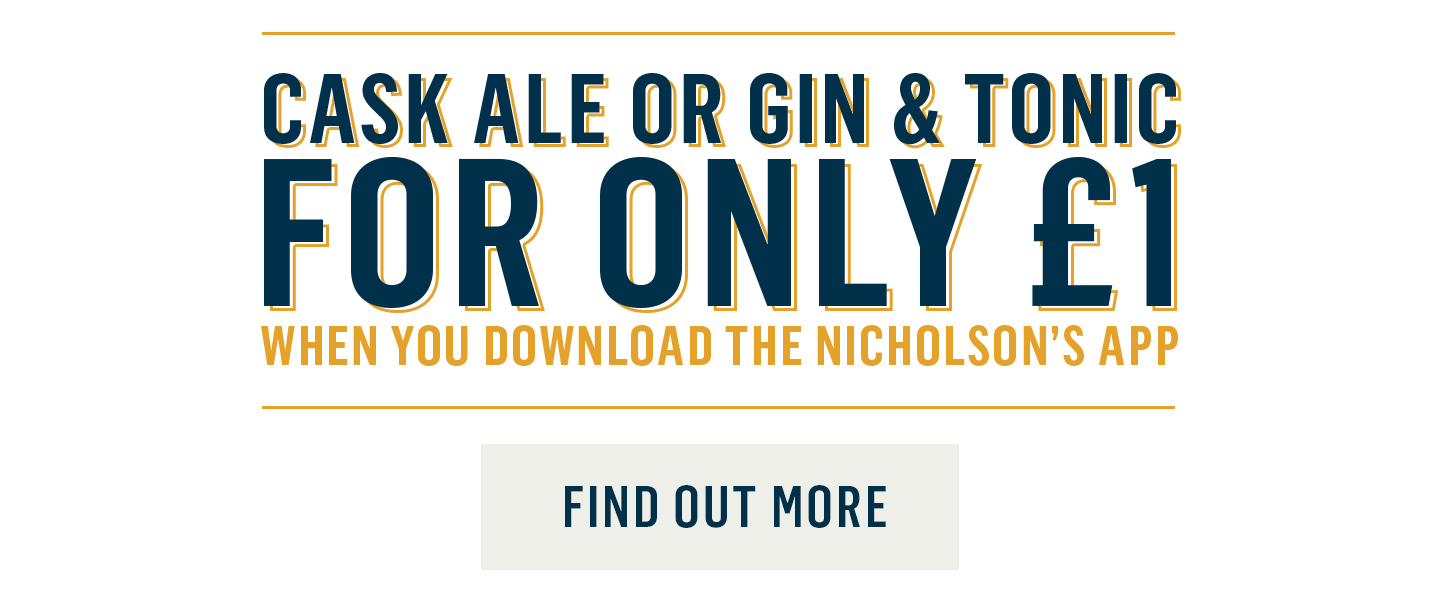 Cask ale or gin & tonic for only £1