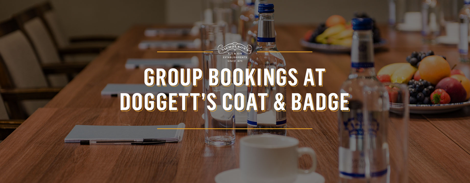 Group Bookings at Doggett's Coat and Badge