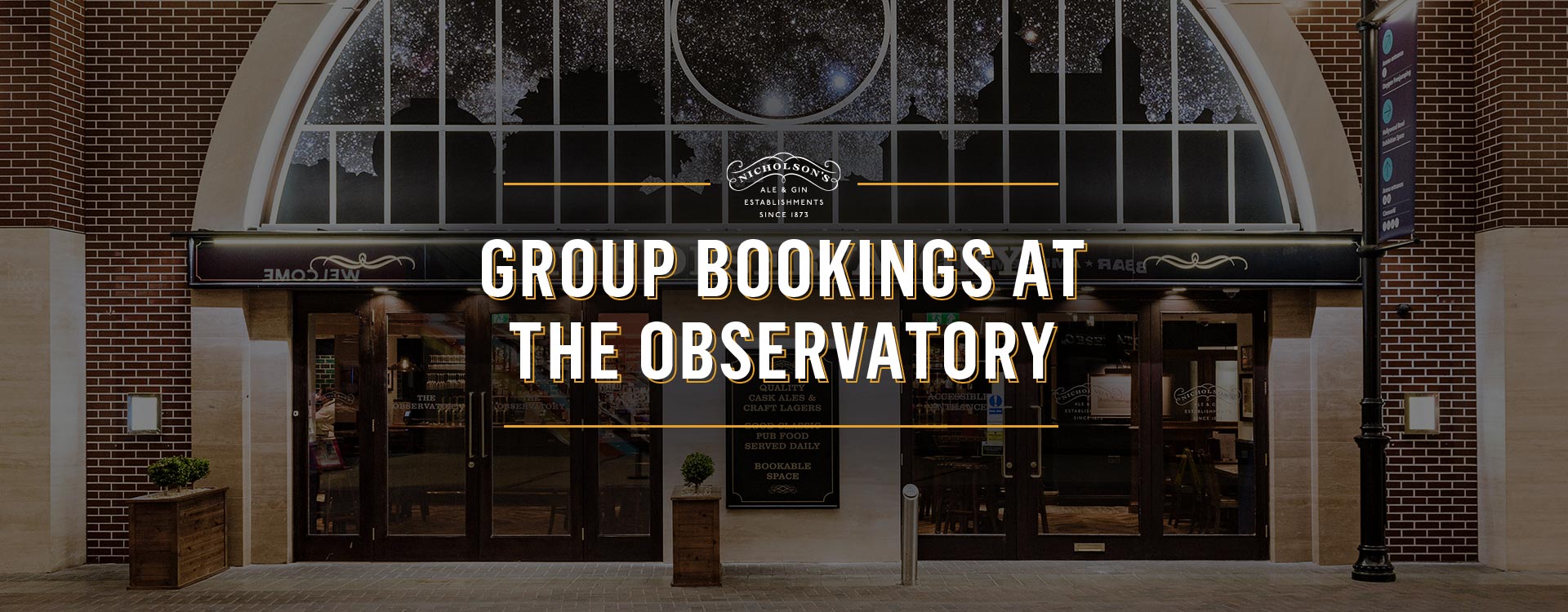 Group Bookings at The Observatory