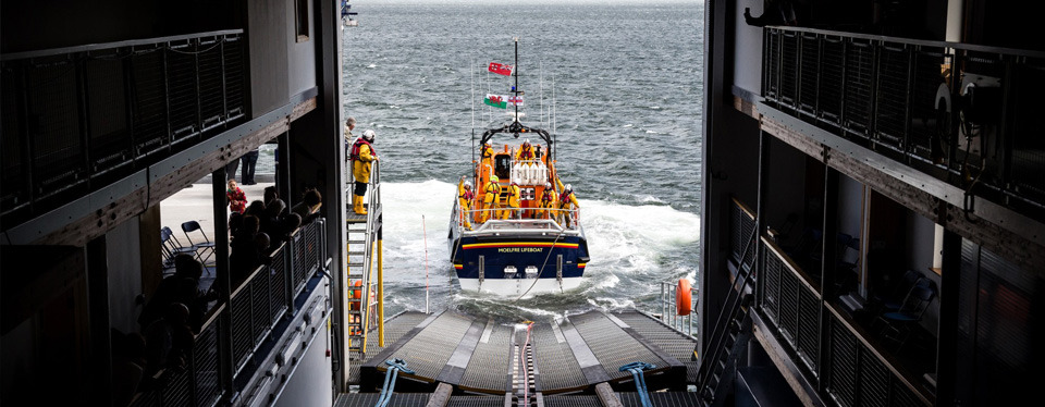 RNLI boat out to sea
